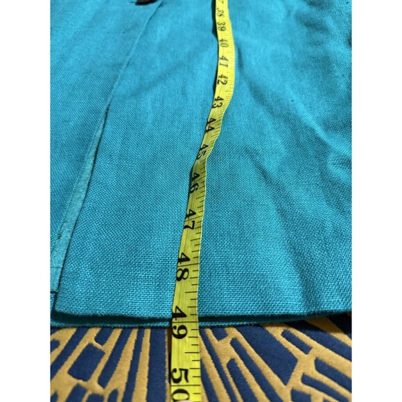 Vintage Bonnie Marx Womens Dress 8 Green Blue 80s Short Sleeve - Picture 8 of 8